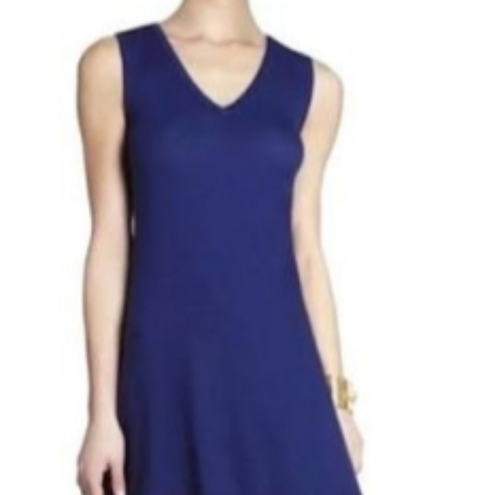 BCBGMaxazria Blue Kendall Asymmetrical dress - Picture 3 of 7
